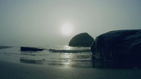 Fog on the sea. Video stock 86521589