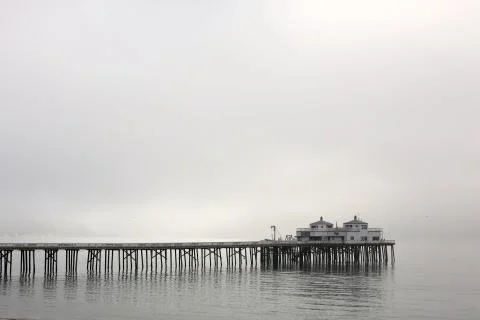 Fog on the sea Malibu Stock Photos