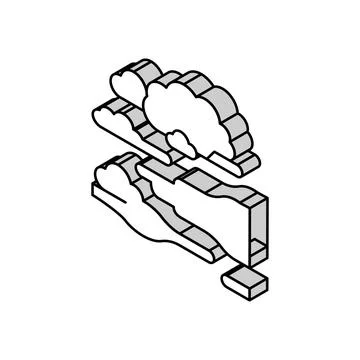 Fog smoke isometric icon vector illustration Stock Illustration