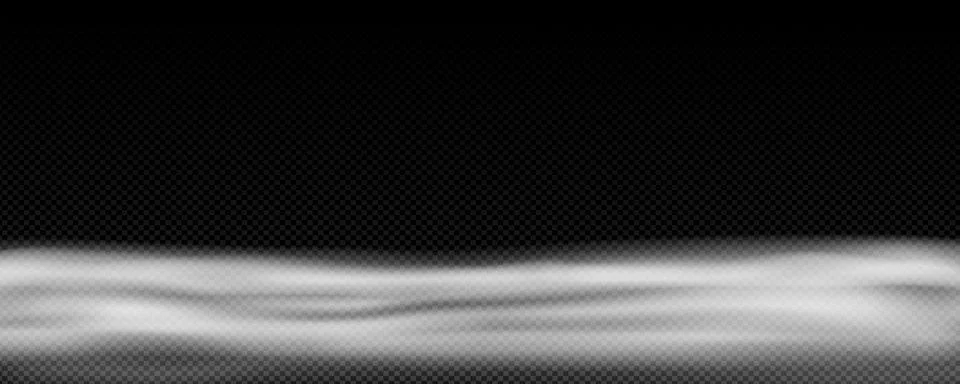 Fog, smoke, white smog clouds on the floor, morning fog over the ground or .. Stock Illustration