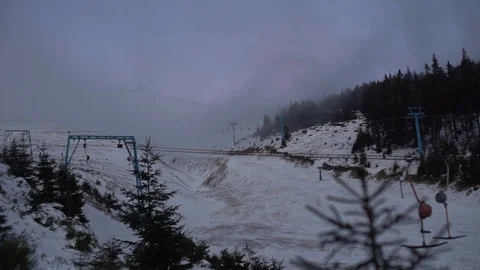 Fog - Snow Stock Footage 129102630