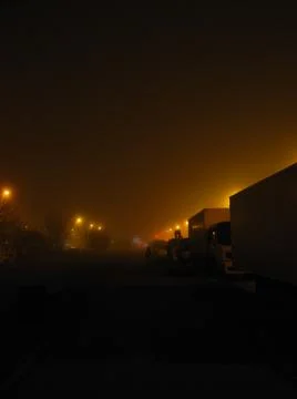 Fog street Stock Photos