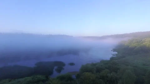 Fog at sunrise Video stock 54029098