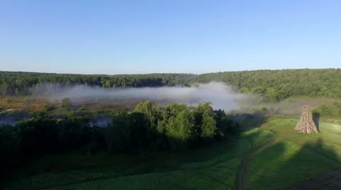 Fog at sunrise Video stock 54029431