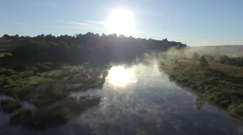 Fog at sunrise Video stock 54030200