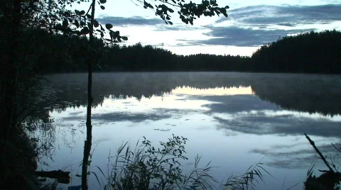 Fog sunset 2 Stock Footage 83756