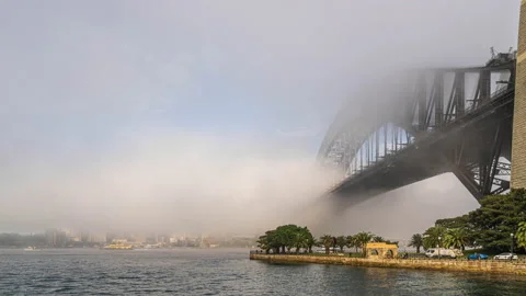 Fog on Sydney Harbour 2 Video stock 133104170