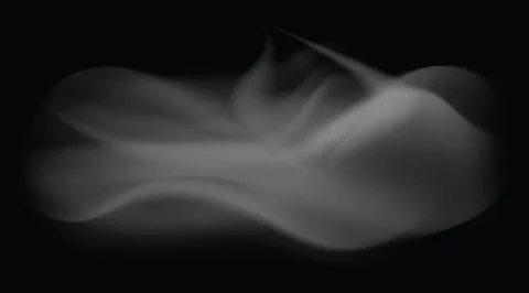 Fog texture isolated on dark background Stock Illustration