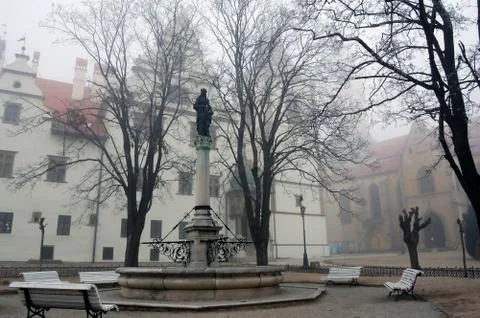 Fog in town Stock Photos