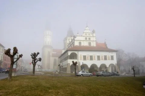 Fog in town Stock Photos