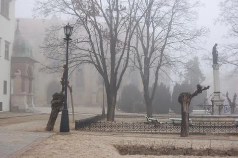 Fog in town Stock Photos