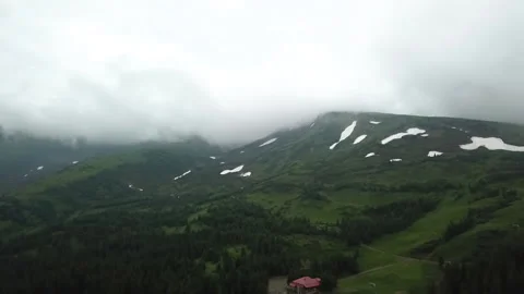 Fog under the mountains, mountain tops, clouds, alps 4k Stock Footage 149507827