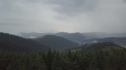 Fog under the mountains, mountain tops, clouds, alps 4k Video stock 149508439