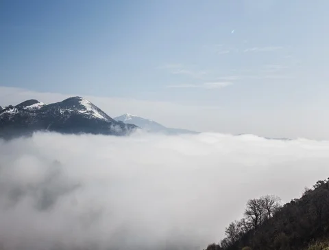 Fog on the valley 4K Stock Footage 126689518