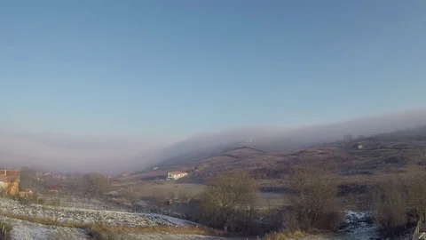 Fog in the valley Stock Footage 77097684