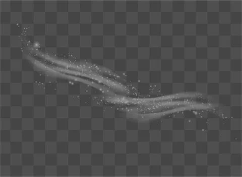 Fog vector. Snow and wind on a transparent background. Illustration of a white Stock Illustration