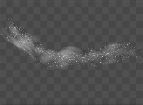Fog vector. Snow and wind on a transparent background. Illustration of a white 스톡 일러스트