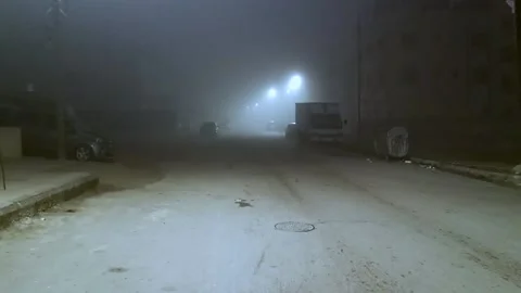 Fog walk alone Stock Footage 230135582