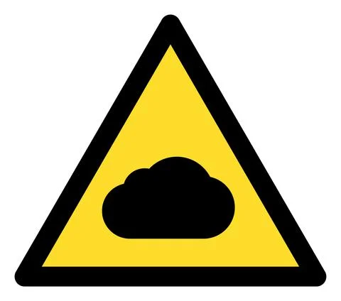 Fog Warning Flat Icon Vector 库存插图