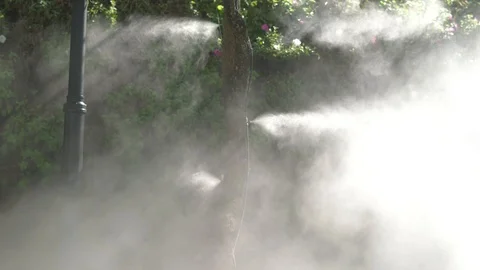 Fog water or mist spray nozzle Stock Footage 86515813