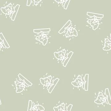 Fog weather line vector seamless pattern Illustrazione stock