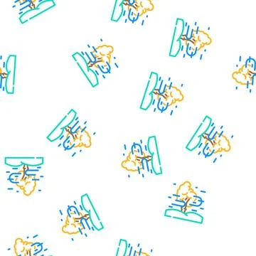 Fog weather vector seamless pattern Stock Illustration