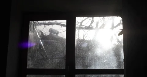Fogged window dolly shot Stock Footage 97480911