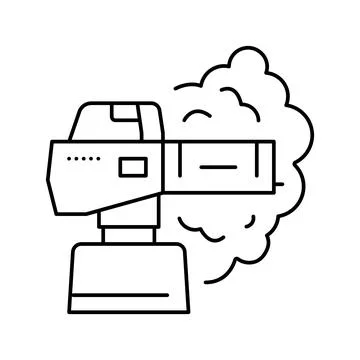 Fogging against flying pests line icon vector illustration Illustration