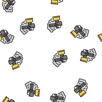 Fogging against flying pests vector seamless pattern Illustrazione stock