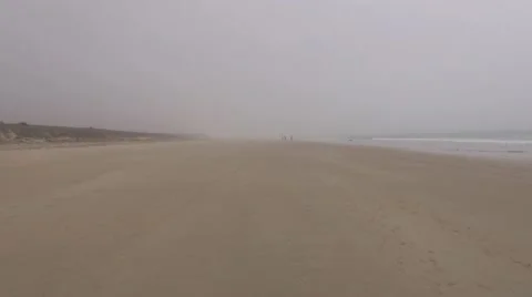 Foggy beach Stock Footage 20542727