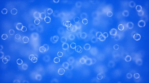 Foggy Blue Floating Bubble Bokeh Particle Animation Stock Footage 62903404
