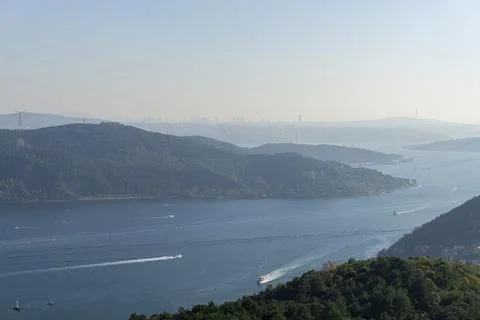 Foggy bosphorus Stock Photos