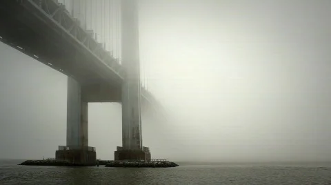 Foggy Bridge Stock Footage 712279