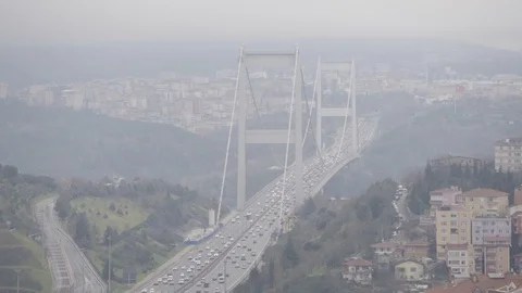 Foggy bridge Stock Footage 97538503