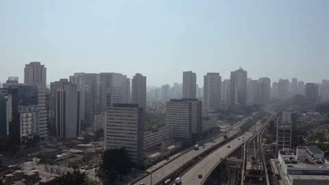 Foggy city Stock Footage 139933727