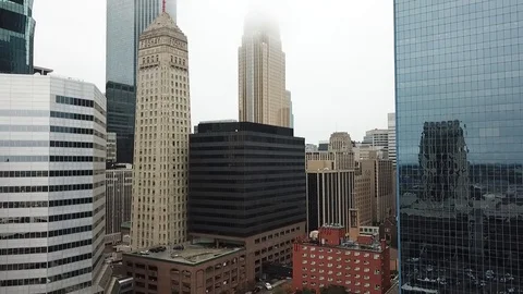 Foggy City Rise Up Stock Footage
