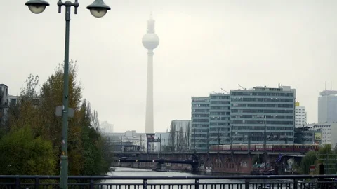 Foggy city view Stock Footage 99185975