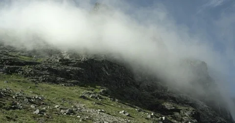 Foggy Clouds Between Mountains 6 Video stock 82272736