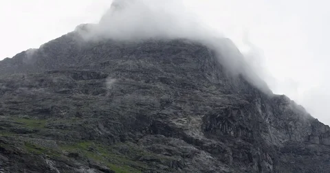 Foggy Clouds Between Mountains 8 Stock Footage 82274272