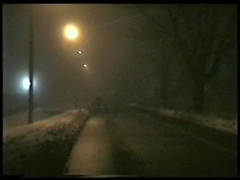Foggy Cyclist Stock Footage 343637643