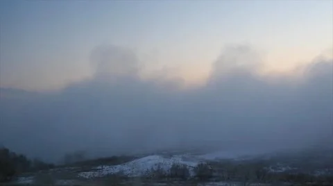 Foggy Dawn Stock Footage 54706795