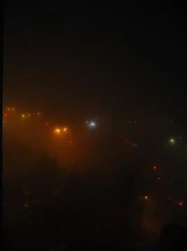Foggy evening Stock Photos