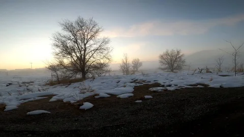 Foggy Field Stock Footage 122106095