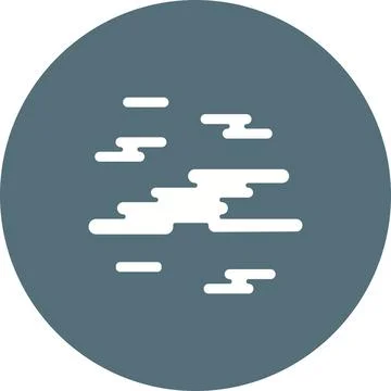 Foggy icon vector image. Stock Illustration