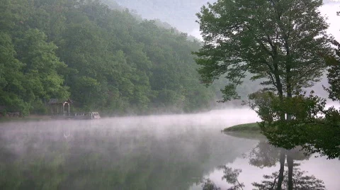 Foggy lake Video stock 270036