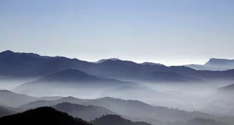 Foggy landscape Foto stock