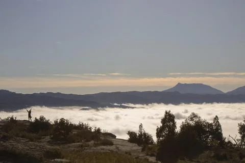 Foggy layer in Tavertet Stock Photos