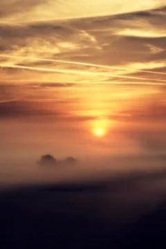 Foggy morning Stock Photos