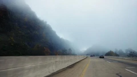 Foggy Mountain Interstate Stock Photos