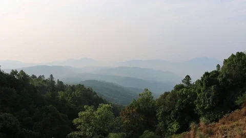 Foggy Mountain Ranges (1) Stock Footage 86618462